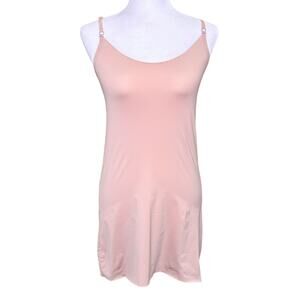 Halogen Tan Camisole Dress Slip Nylon Spandex Adjustable Straps